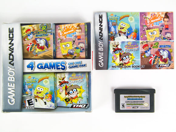 Nickelodeon 4 Games On One Game Pack (Game Boy Advance / GBA)