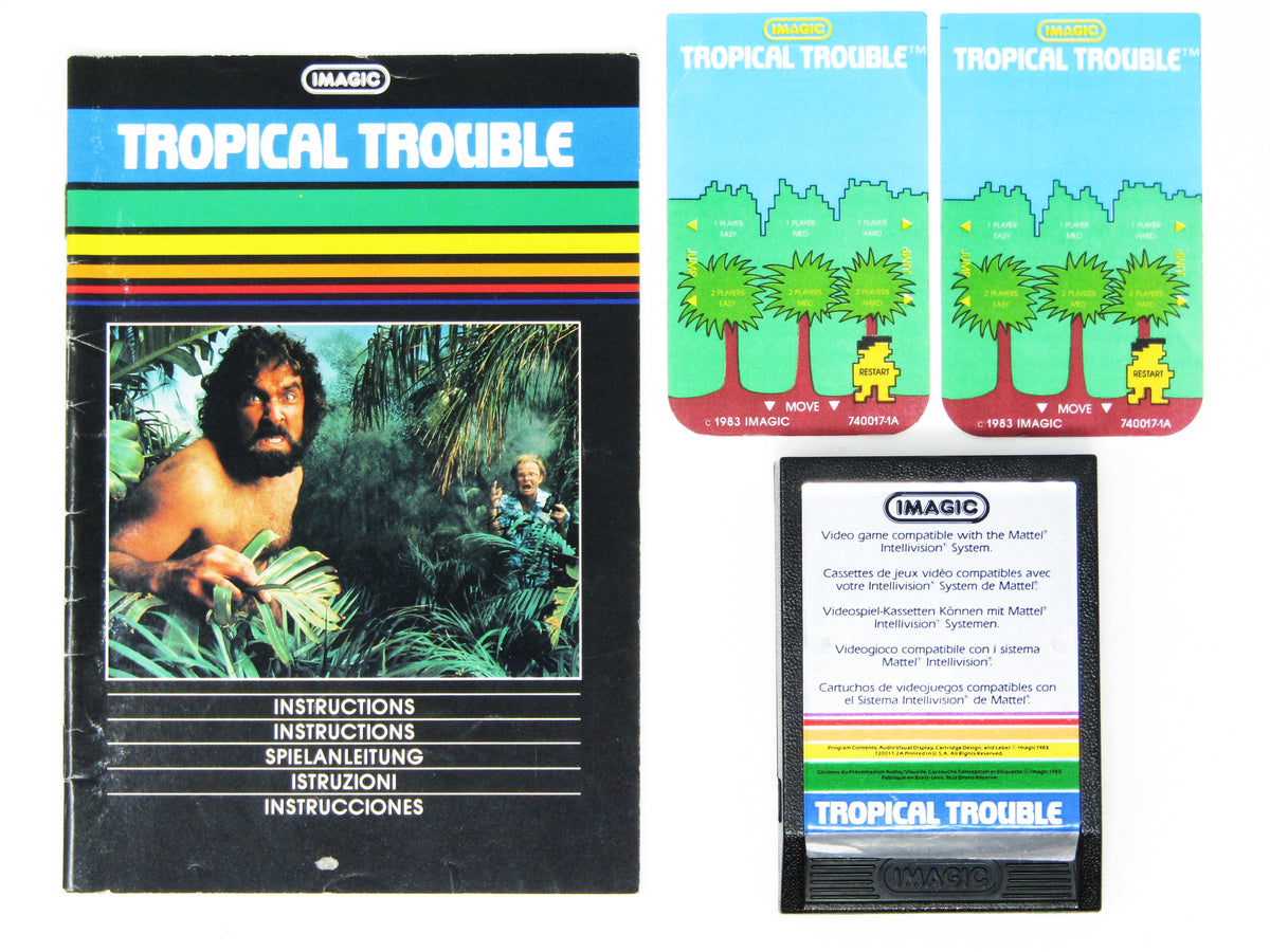 Jeu Tropical Trouble Pour Intellivision - Version Loose (sans Boîte) - Rare - Etat Correct