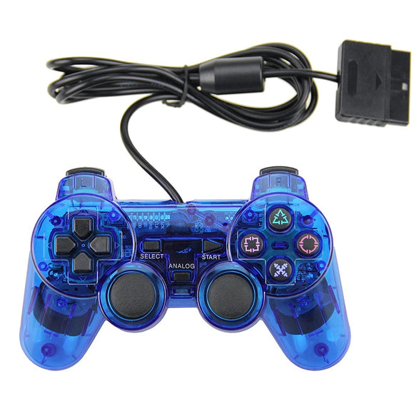 Transparent Blue DoubleShock 2 Analog Controller (Playstation 1 / Playstation 2)