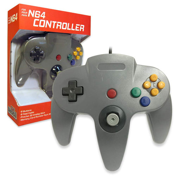 Grey Wired Controller [Old Skool] (Nintendo 64 / N64)