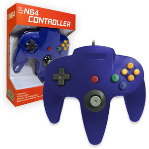 Blue Wired Controller [Old Skool] (Nintendo 64 / N64)
