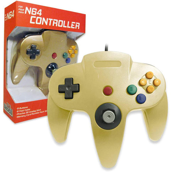 Gold Wired Controller [Old Skool] (Nintendo 64 / N64)