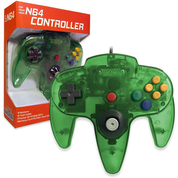 Jungle Green Wired Controller [Old Skool] (Nintendo 64 / N64)