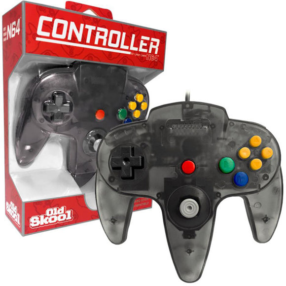 Smoke Black Wired Controller [Old Skool] (Nintendo 64 / N64)