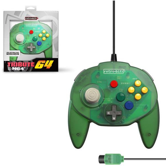 Forest Green Tribute 64 Controller [Retro-Bit] (Nintendo 64 / N64)
