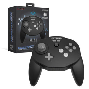 Ultra Edition Black Tribute 64 Wireless Controller [Retro-Bit] (Nintendo 64 / N64)