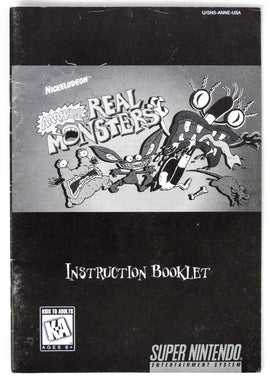 AAAHH Real Monsters [Manual] (Super Nintendo / SNES)
