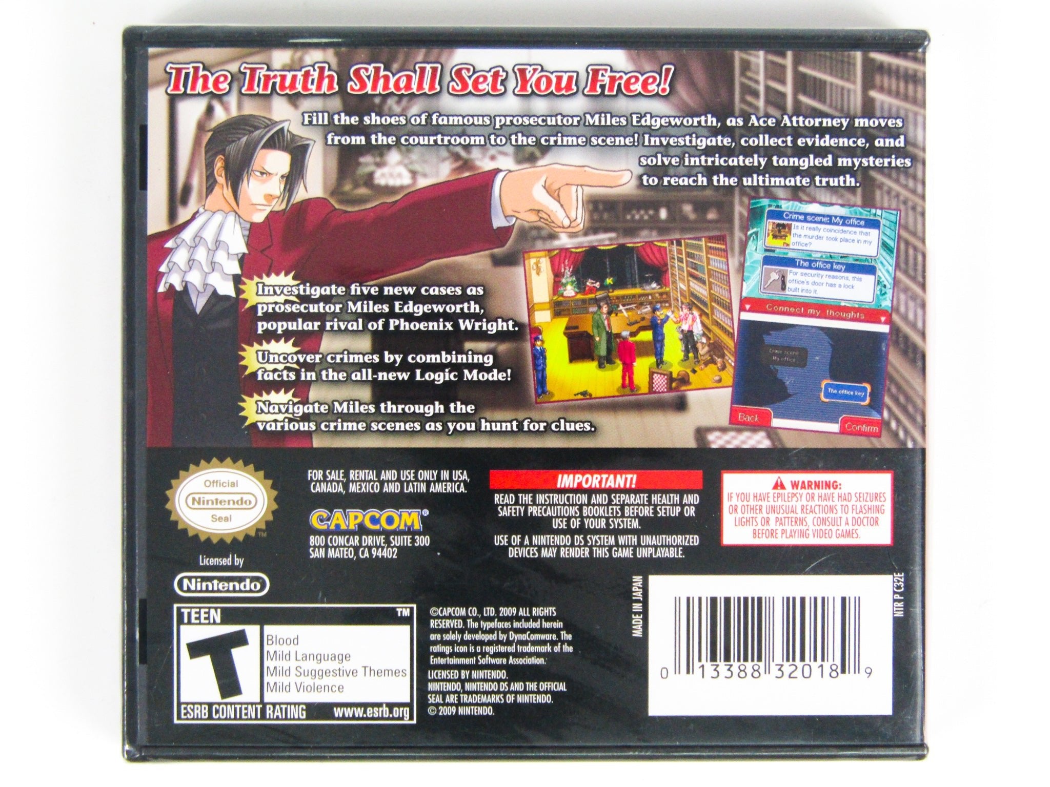 Ace Attorney Investigations: Miles Edgeworth (Nintendo DS) - RetroMTL