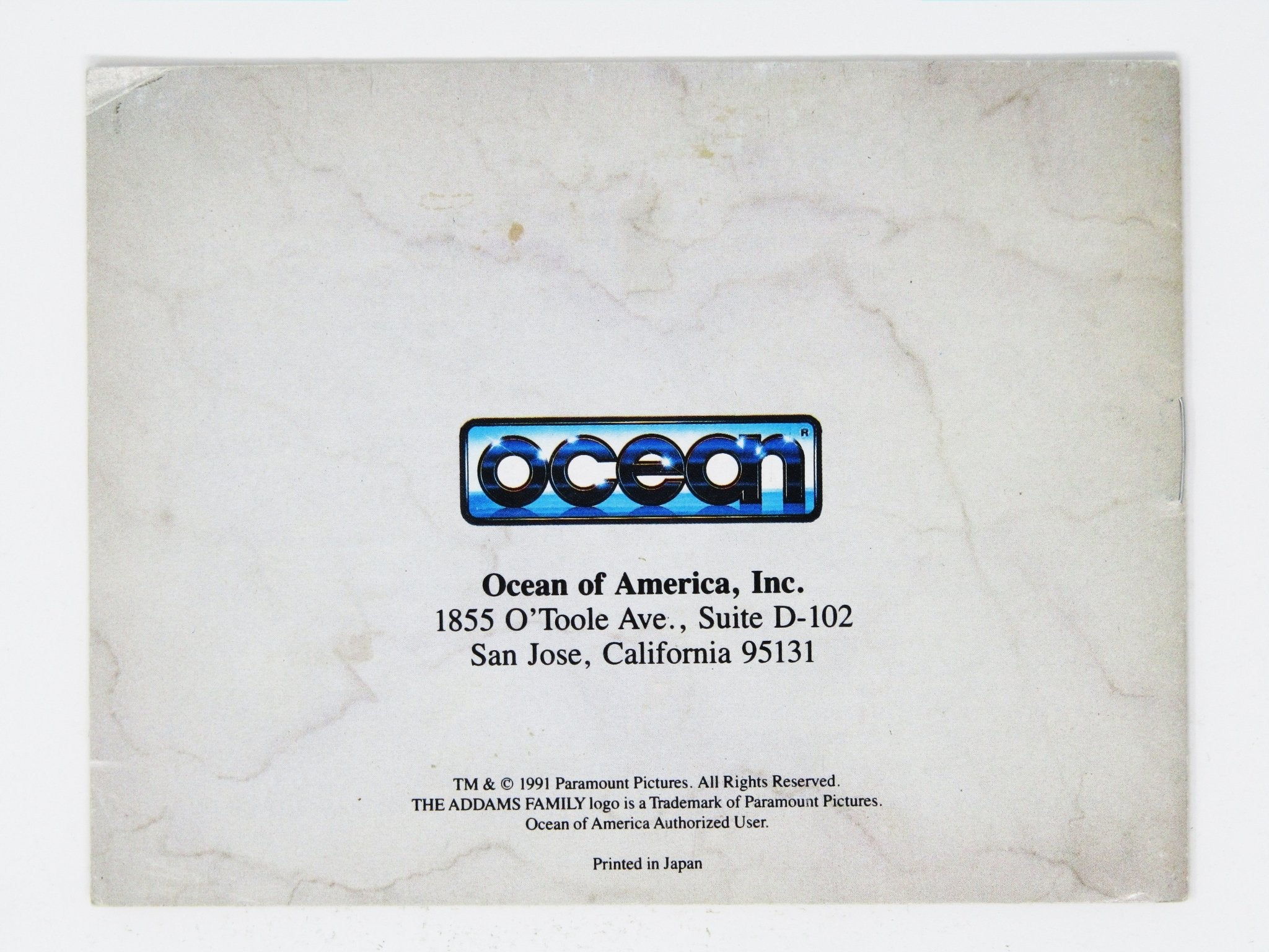 Addams Family [Manual] (Nintendo / NES) - RetroMTL