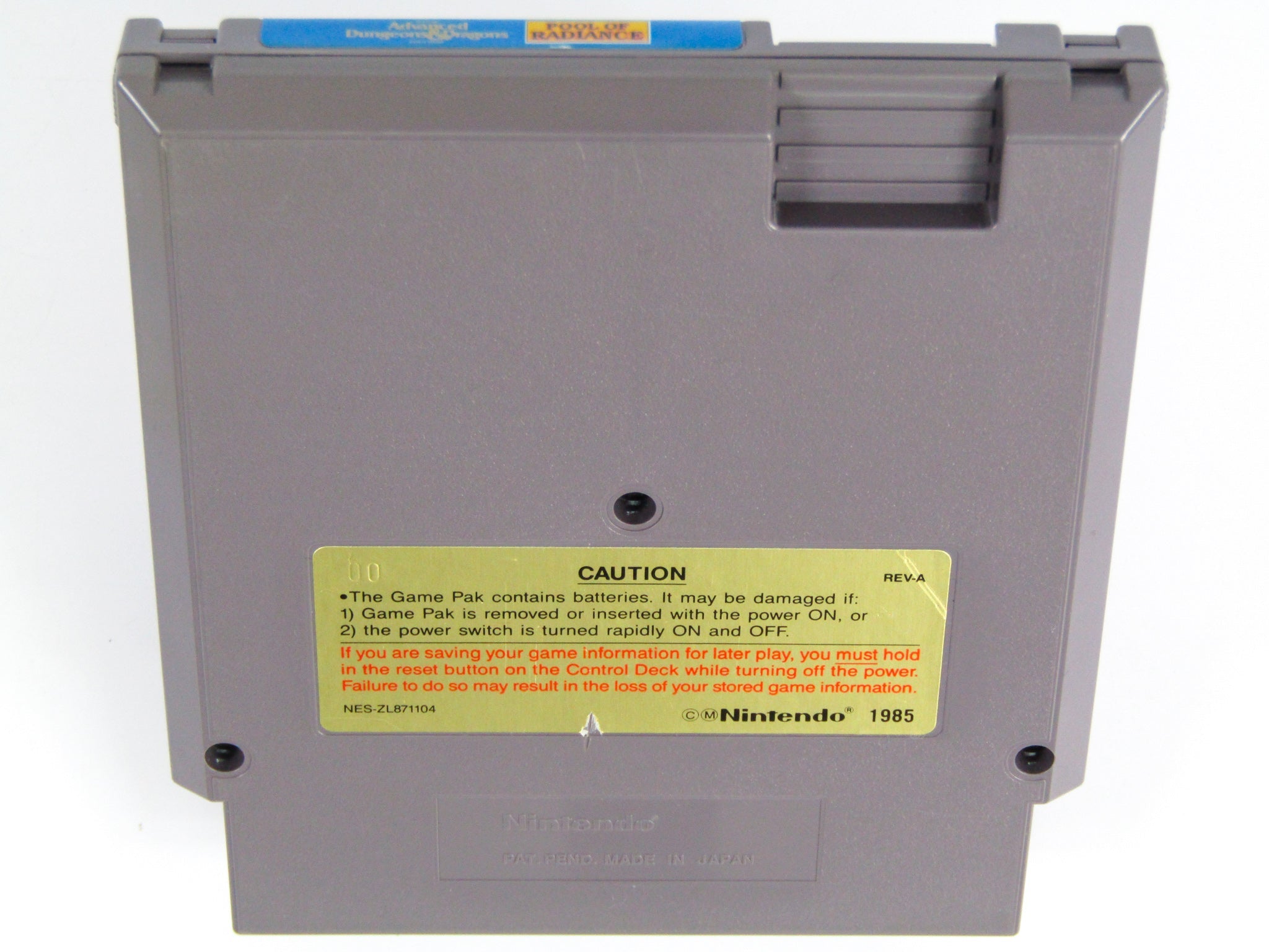 Advanced Dungeons & Dragons Pool Of Radiance (Nintendo / NES) - RetroMTL