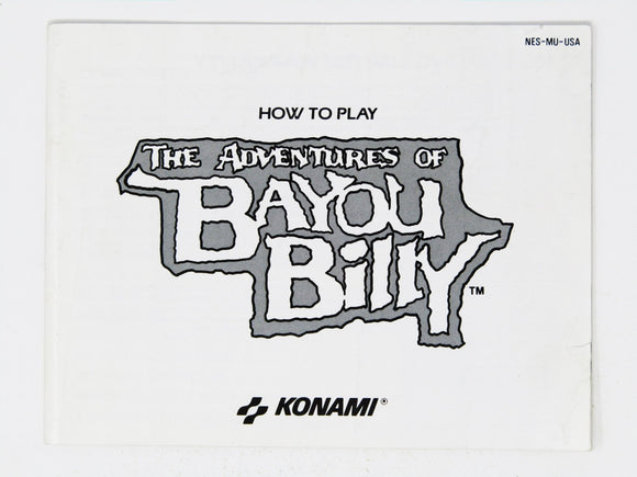 Adventures Of Bayou Billy [Manual] (Nintendo / NES) - RetroMTL