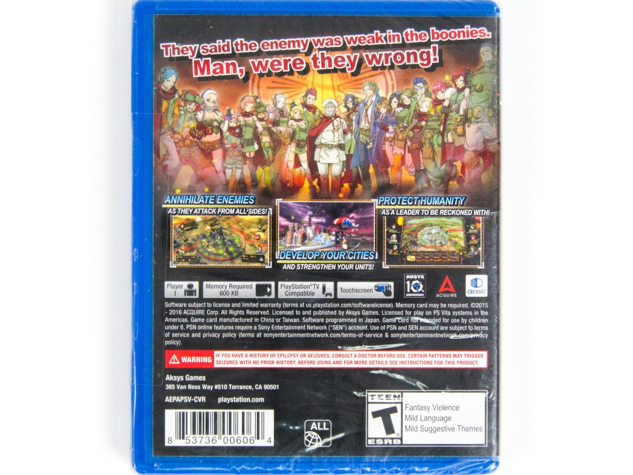 Aegis Of Earth: Protonovus Assault (Playstation Vita / PSVITA) - RetroMTL