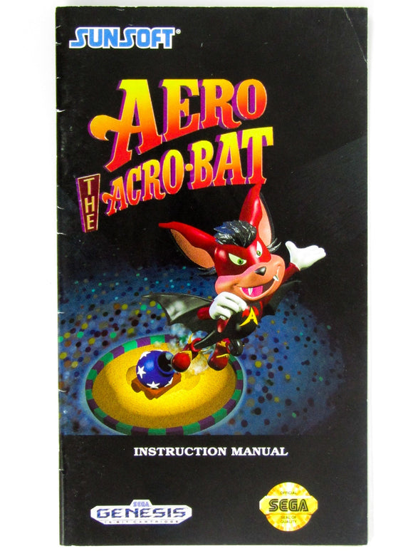 Aero The Acro-Bat [Manual] (Sega Genesis) - RetroMTL