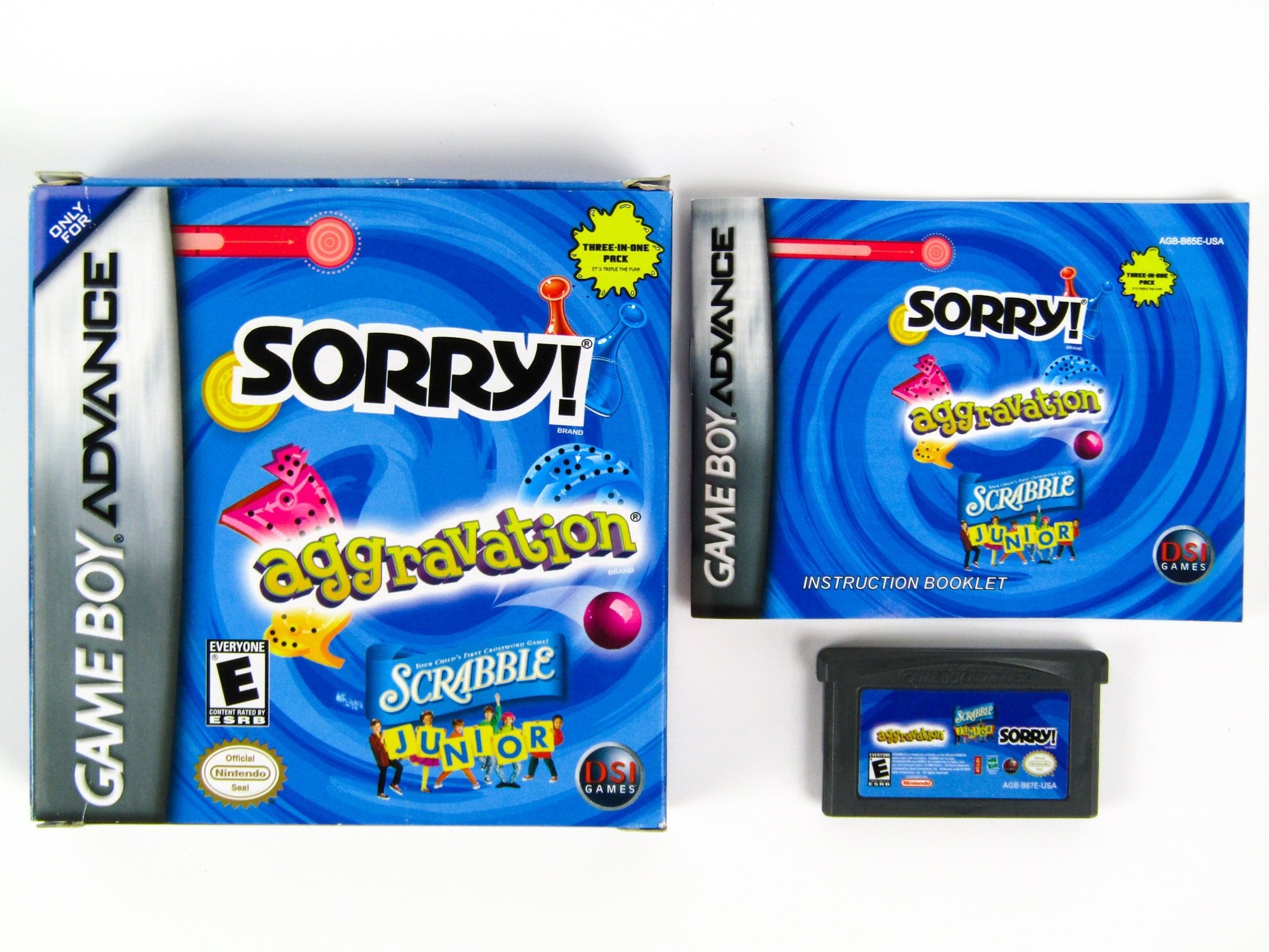 Aggravation / Sorry / Scrabble Jr (Nintendo Game Boy Advance / GBA ...