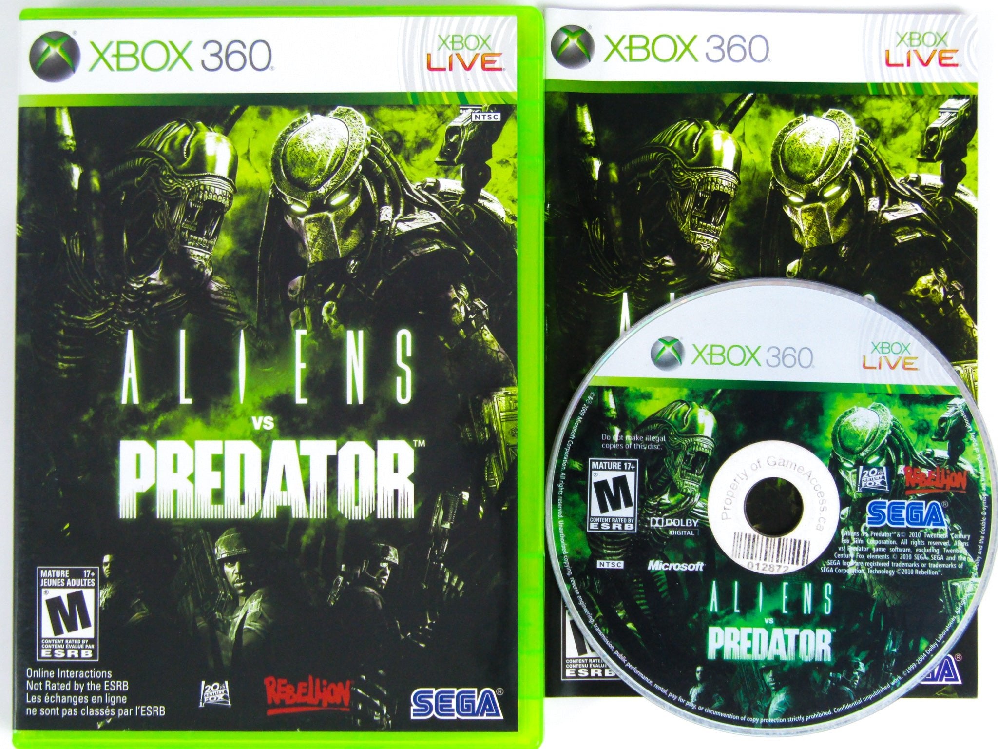 Aliens Vs Predator XBOX 360 PAL