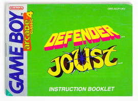 Arcade Classic 4: Defender And Joust [Manual] (Nintendo Game Boy)