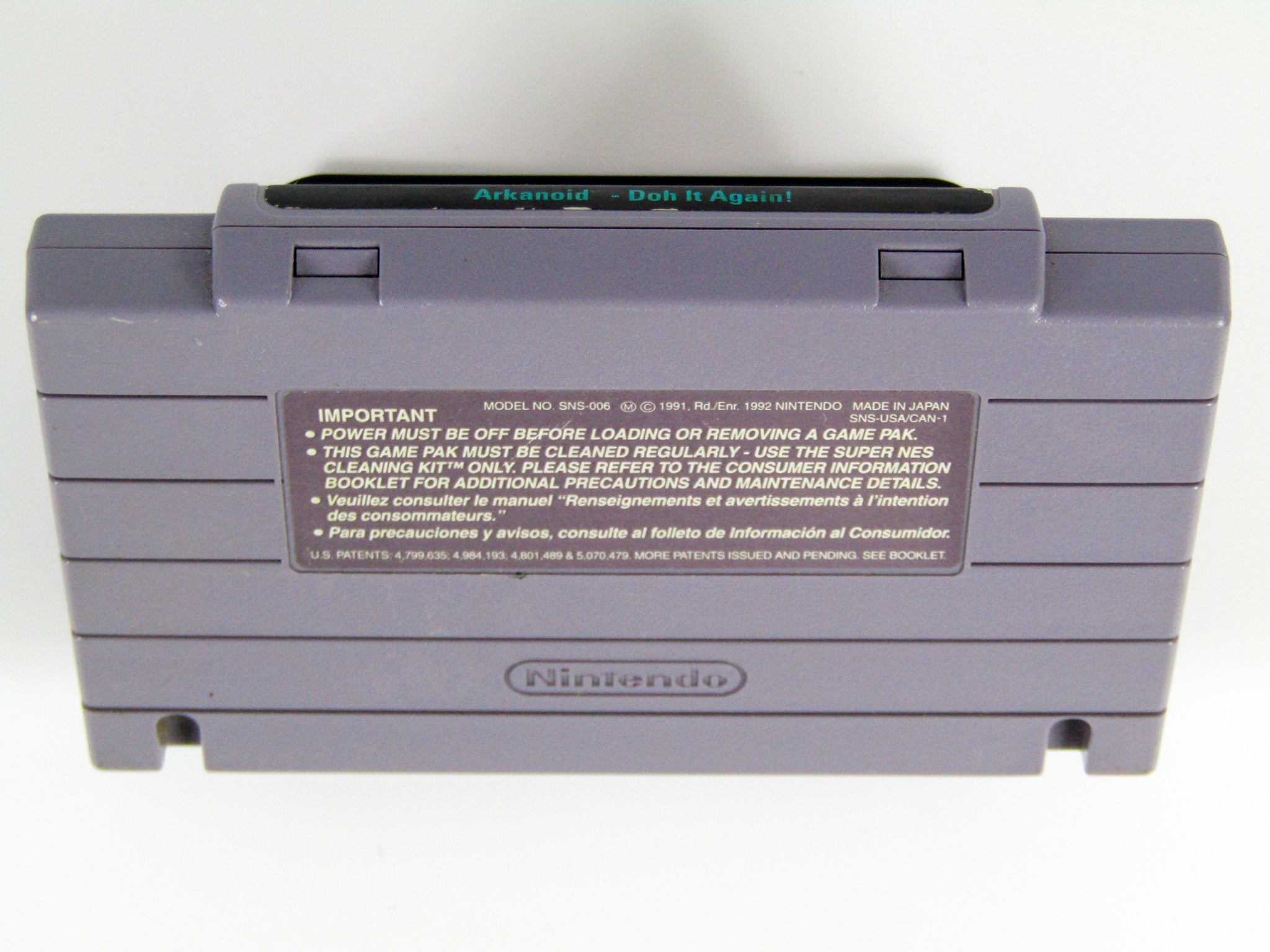 Arkanoid Doh It Again (Super Nintendo / SNES) - RetroMTL