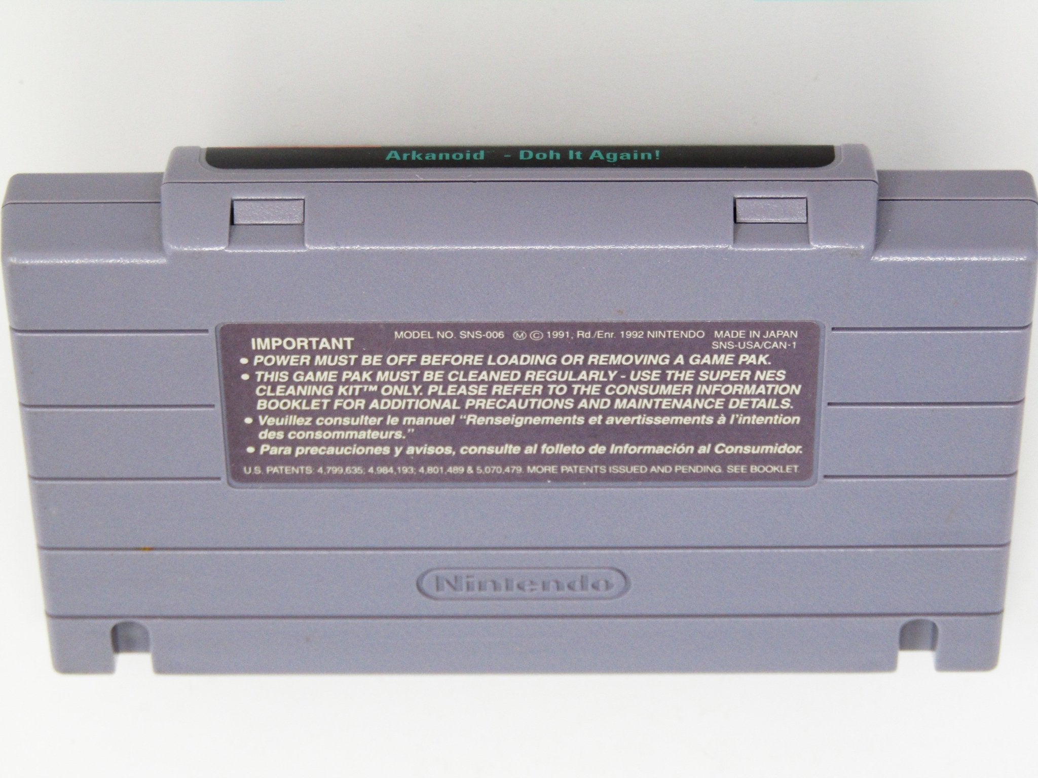 Arkanoid Doh It Again (Super Nintendo / SNES) - RetroMTL