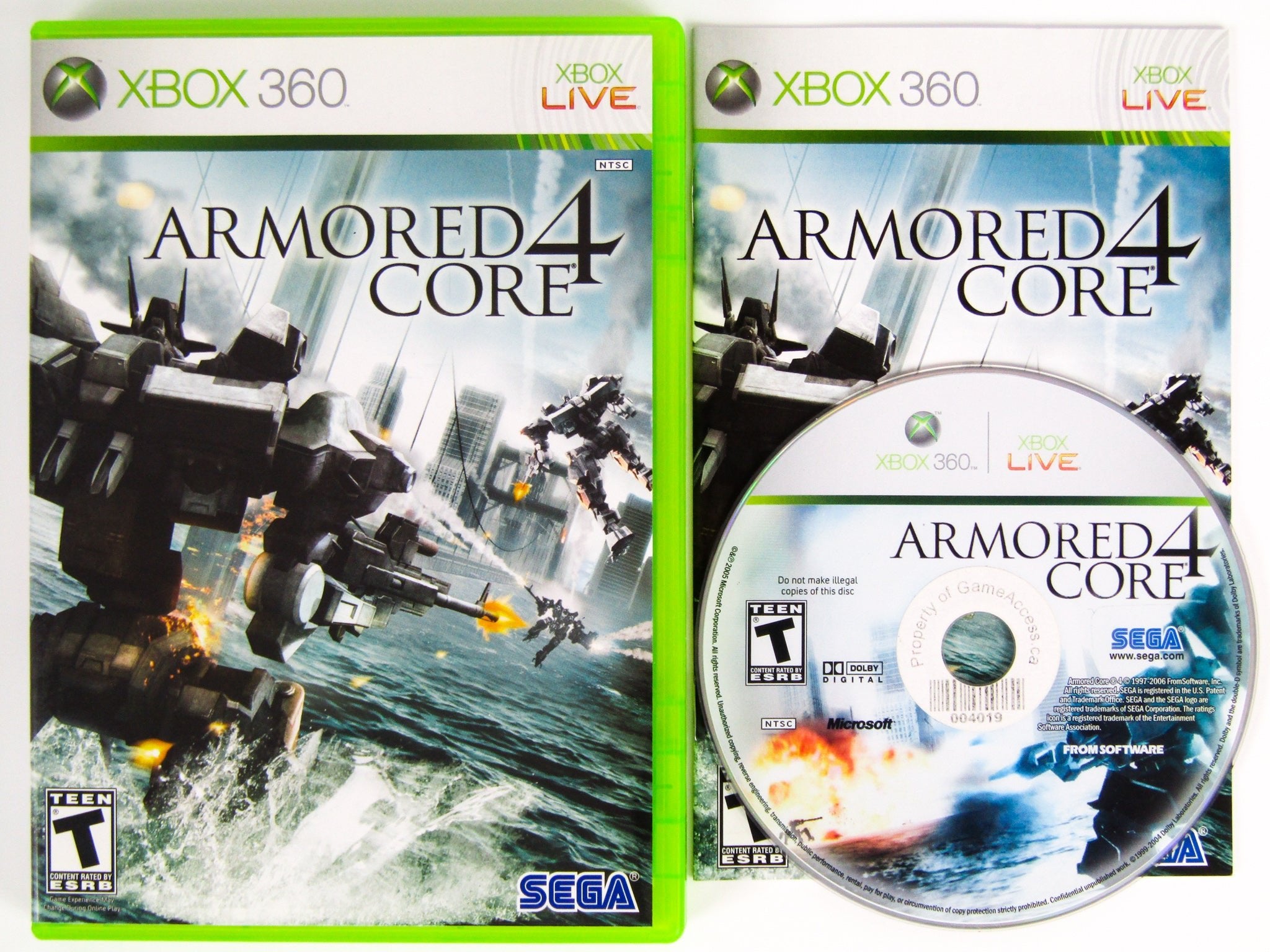 Armored Core 4 Xbox360 Xbox 360 From software X4L-00002 Japan Used