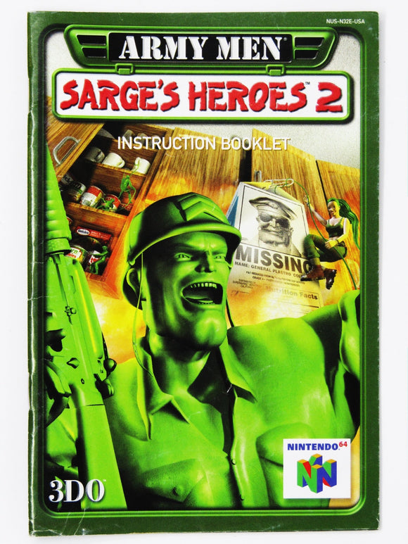Army Men Sarge's Heroes 2 [Manual] (Nintendo 64 / N64) - RetroMTL