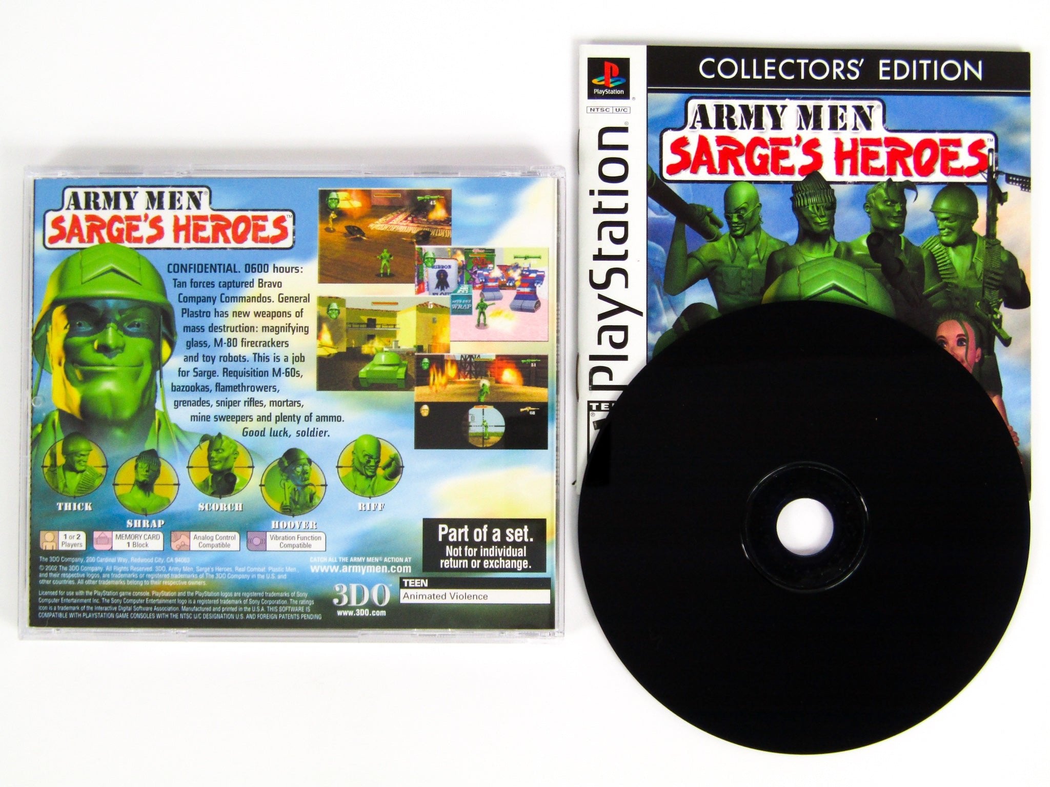 Army Men Sarge's Heroes [Collector's Edition] (Playstation / PS1) - RetroMTL
