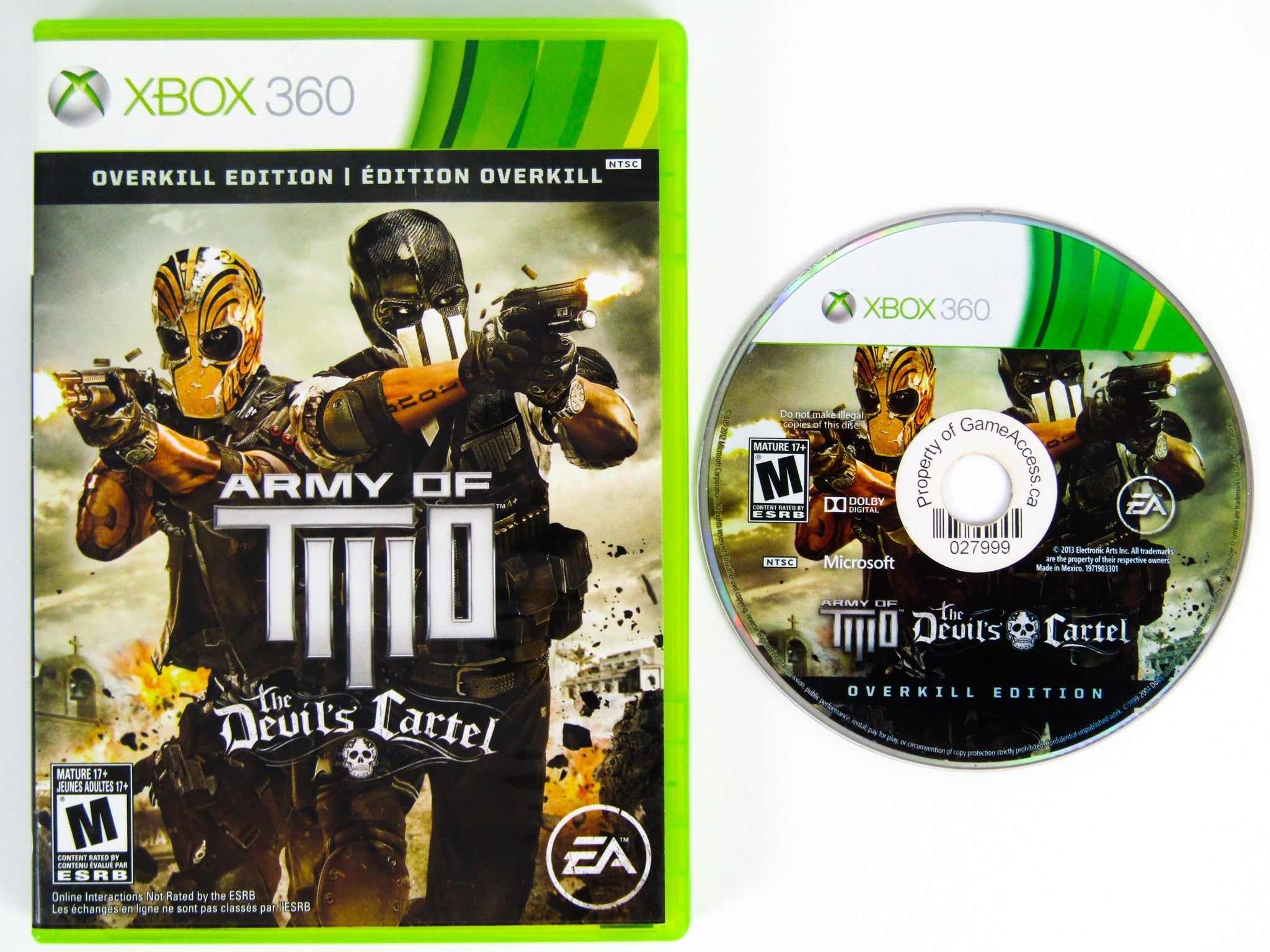 Video Game: Army Of Two (Xbox 360, EuropeCol:X360-002-EUR,PC:5030946059010