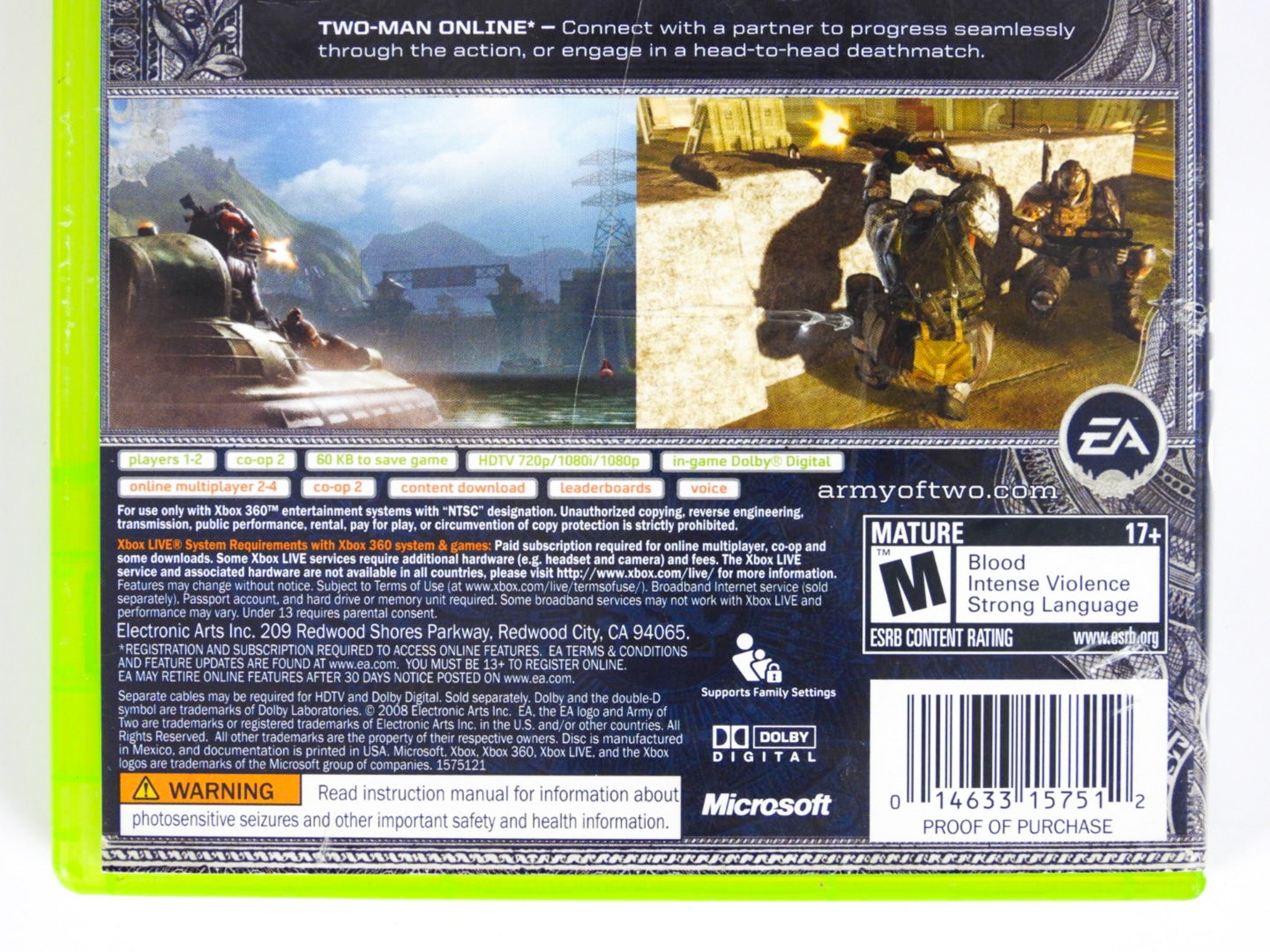 Army of Two (Xbox 360) - RetroMTL