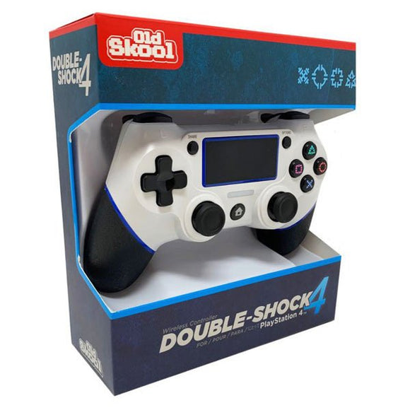 Artic White Double-Shock 4 PS4 Wireless Controller [Old Skool] (Playstation 4 / PS4) - RetroMTL