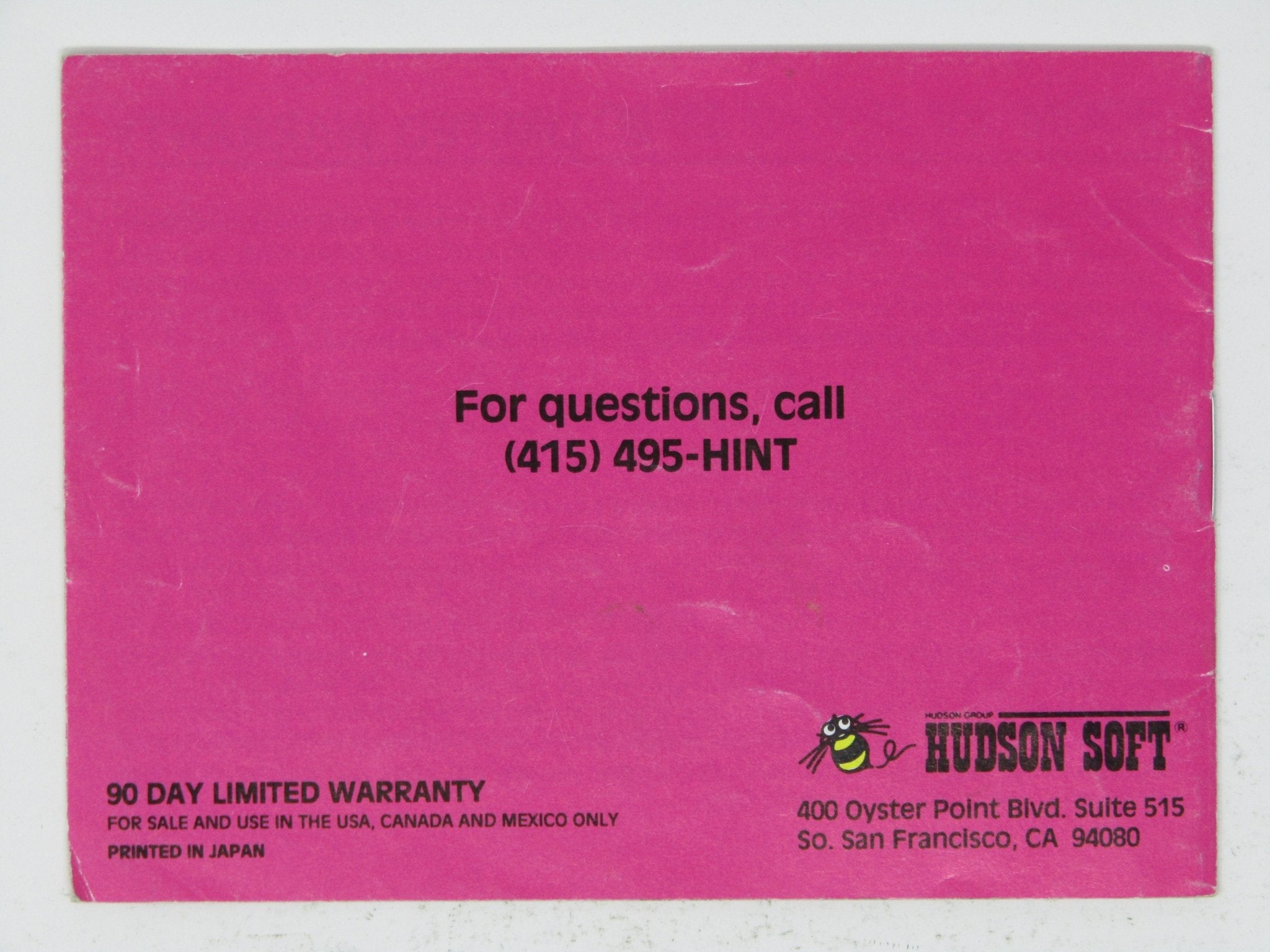 Atomic Punk [Manual] (Game Boy) - RetroMTL