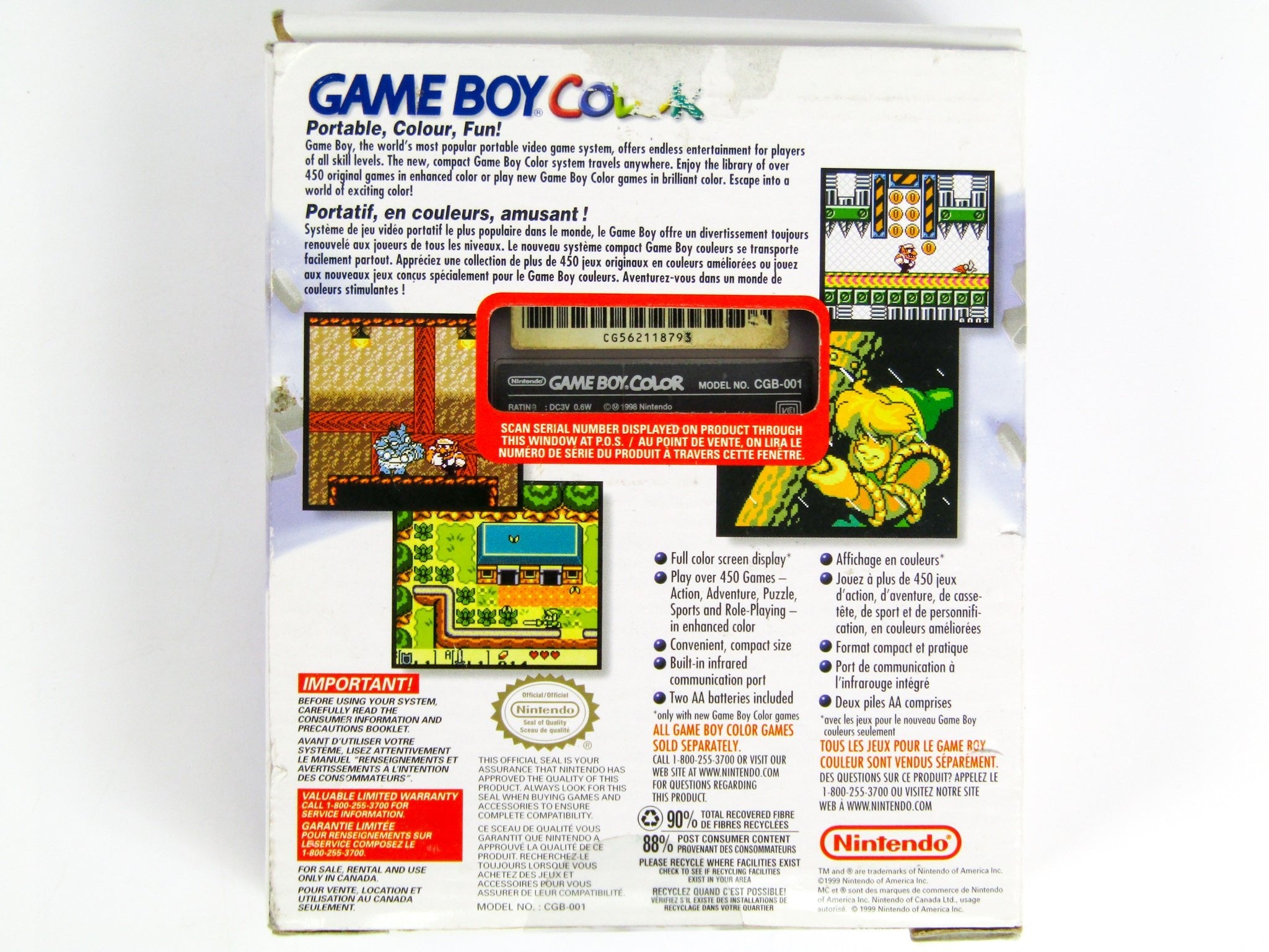 Atomic Purple Game Boy Color System [CGB-001] (Game Boy Color) - RetroMTL