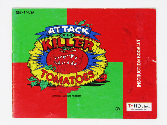 Attack Of The Killer Tomatoes [Manual] (Nintendo / NES) - RetroMTL