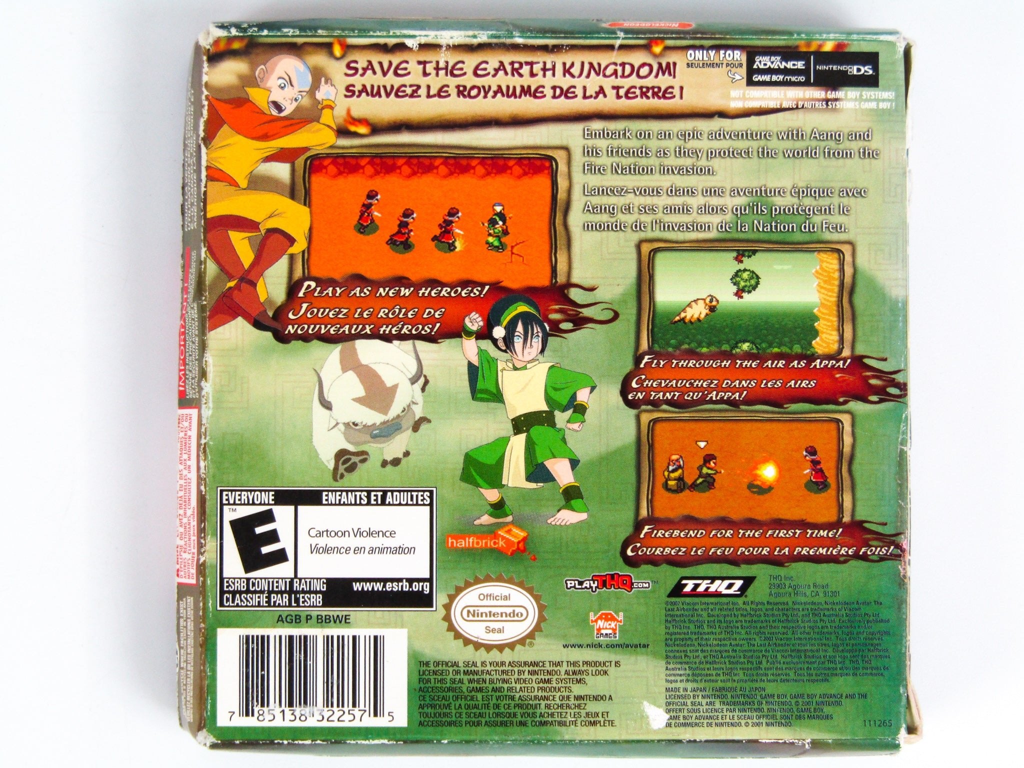 Avatar The Burning Earth (Game Boy Advance / GBA) - RetroMTL