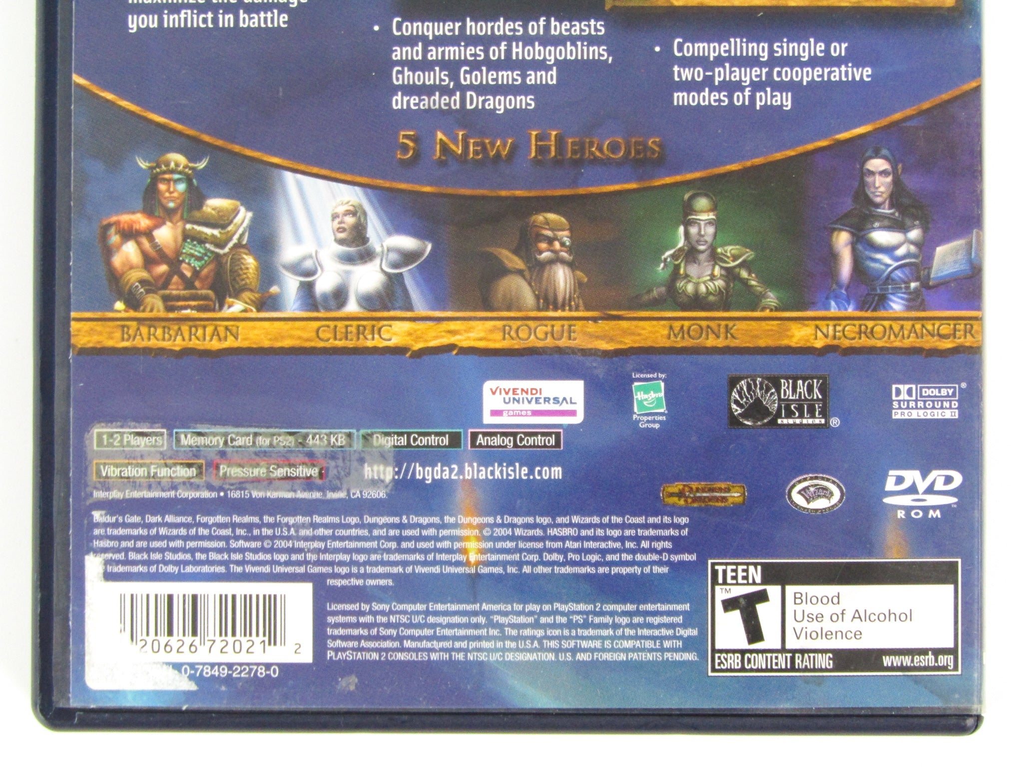 Baldur's Gate Dark Alliance 2 (Playstation 2 / PS2) - RetroMTL