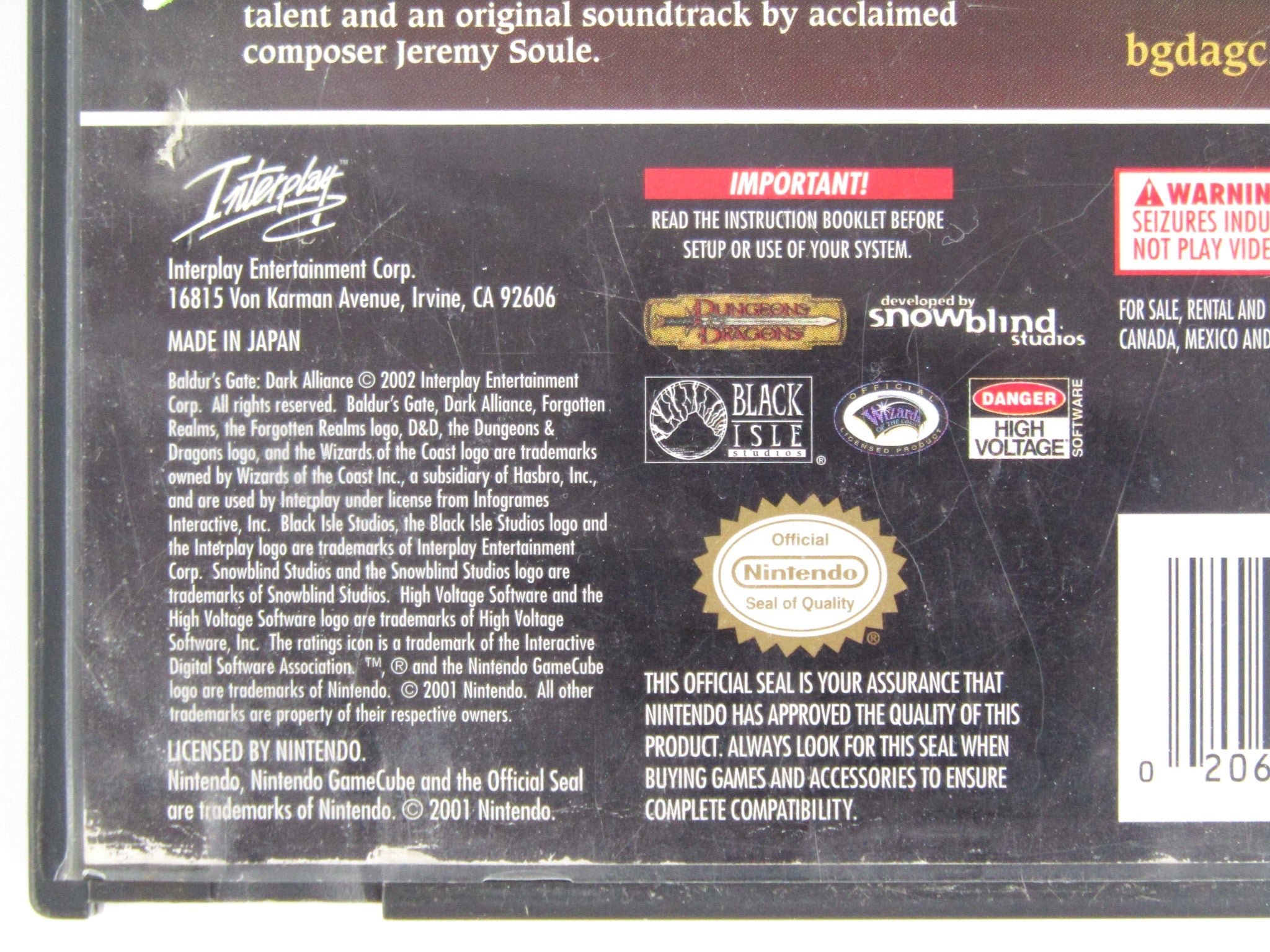 Baldur's Gate Dark Alliance (Nintendo Gamecube) - RetroMTL