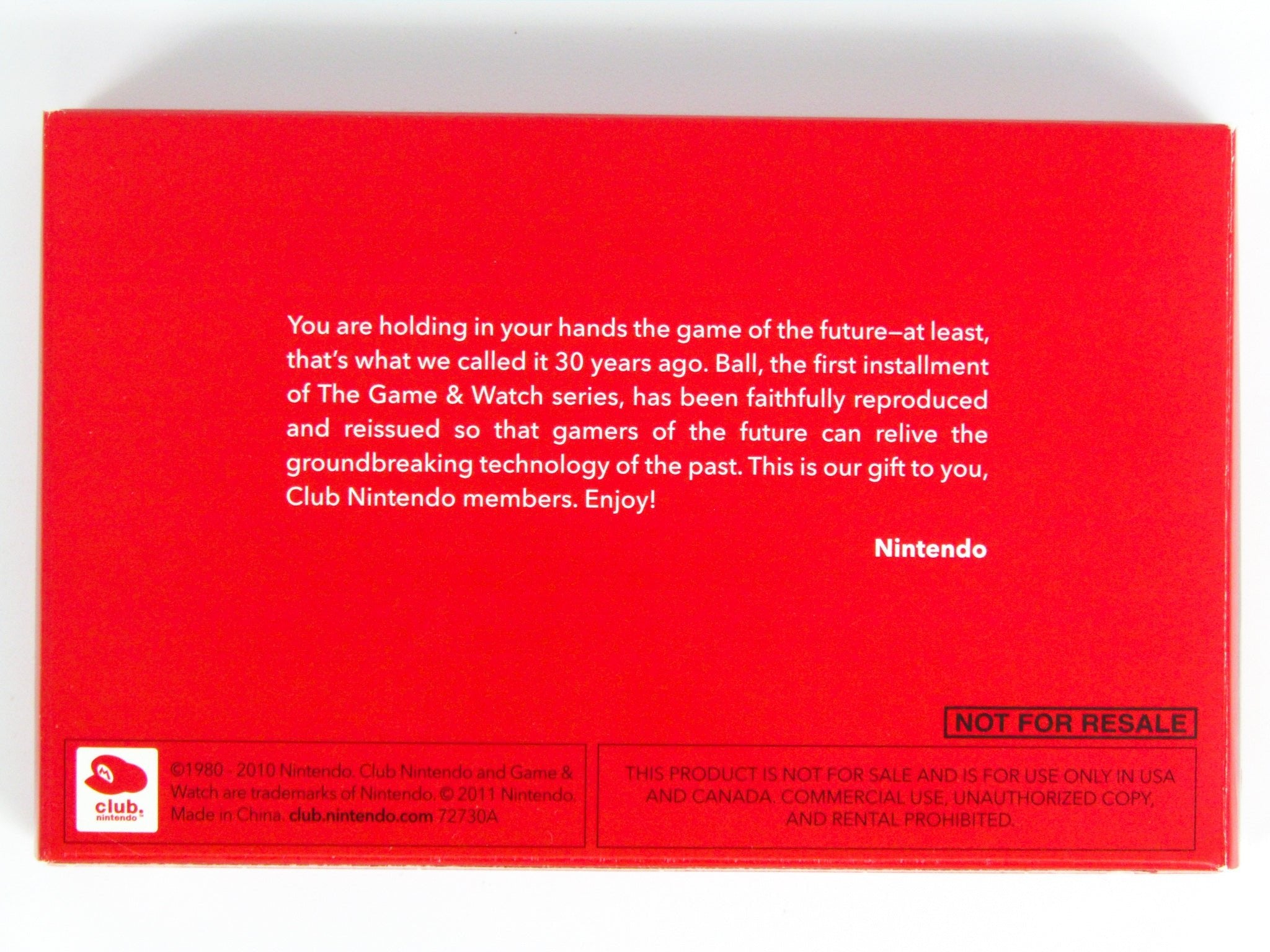 Ball [Club Nintendo] (Game & Watch) - RetroMTL