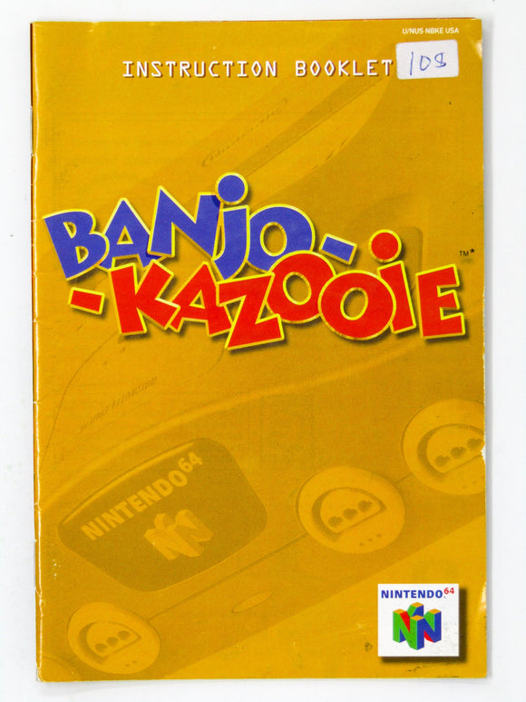 Banjo Kazooie [Manual] (Nintendo 64 / N64) - RetroMTL
