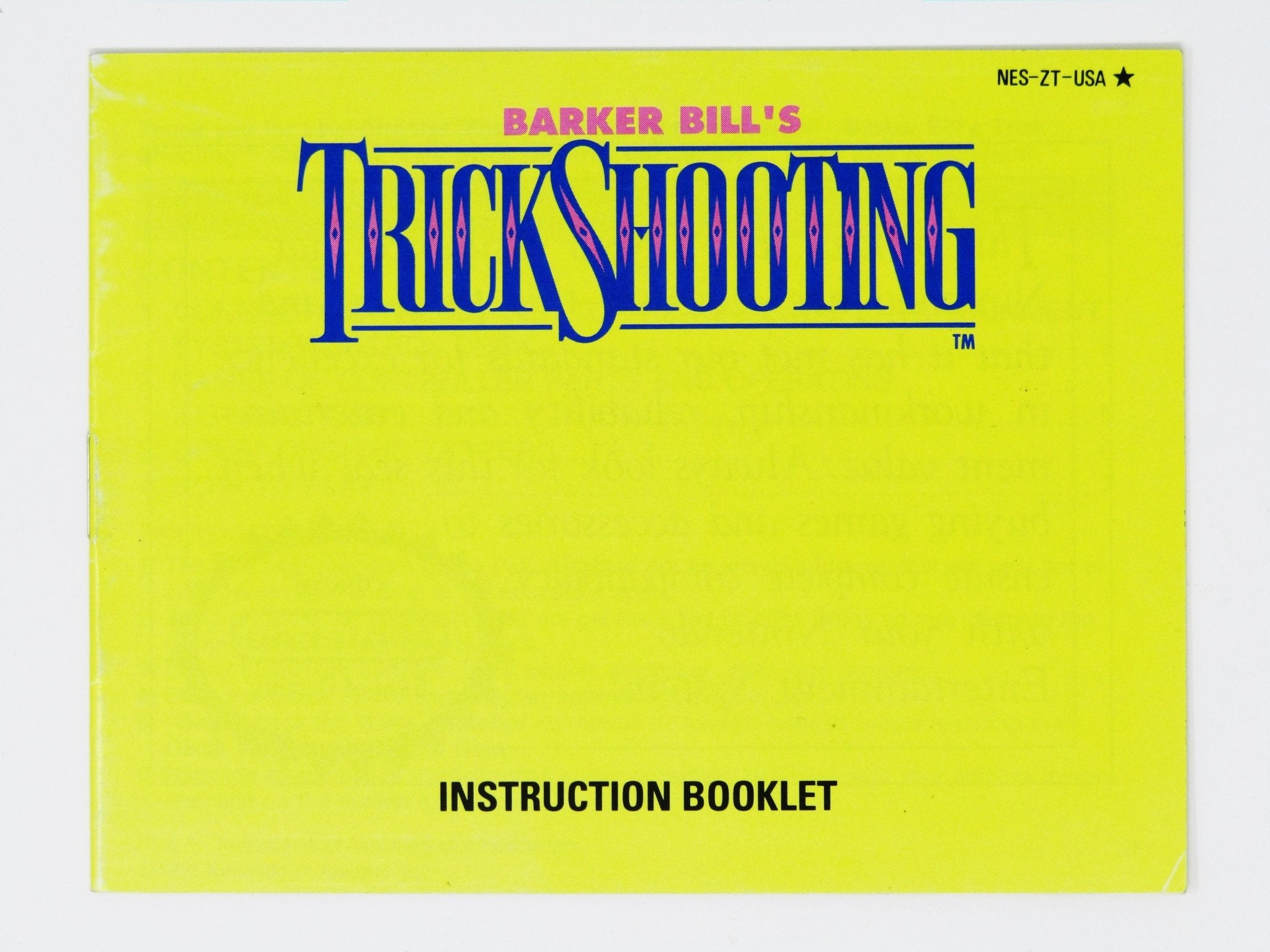 Barker Bill s Trick Shooting Manual Nintendo NES RetroMTL