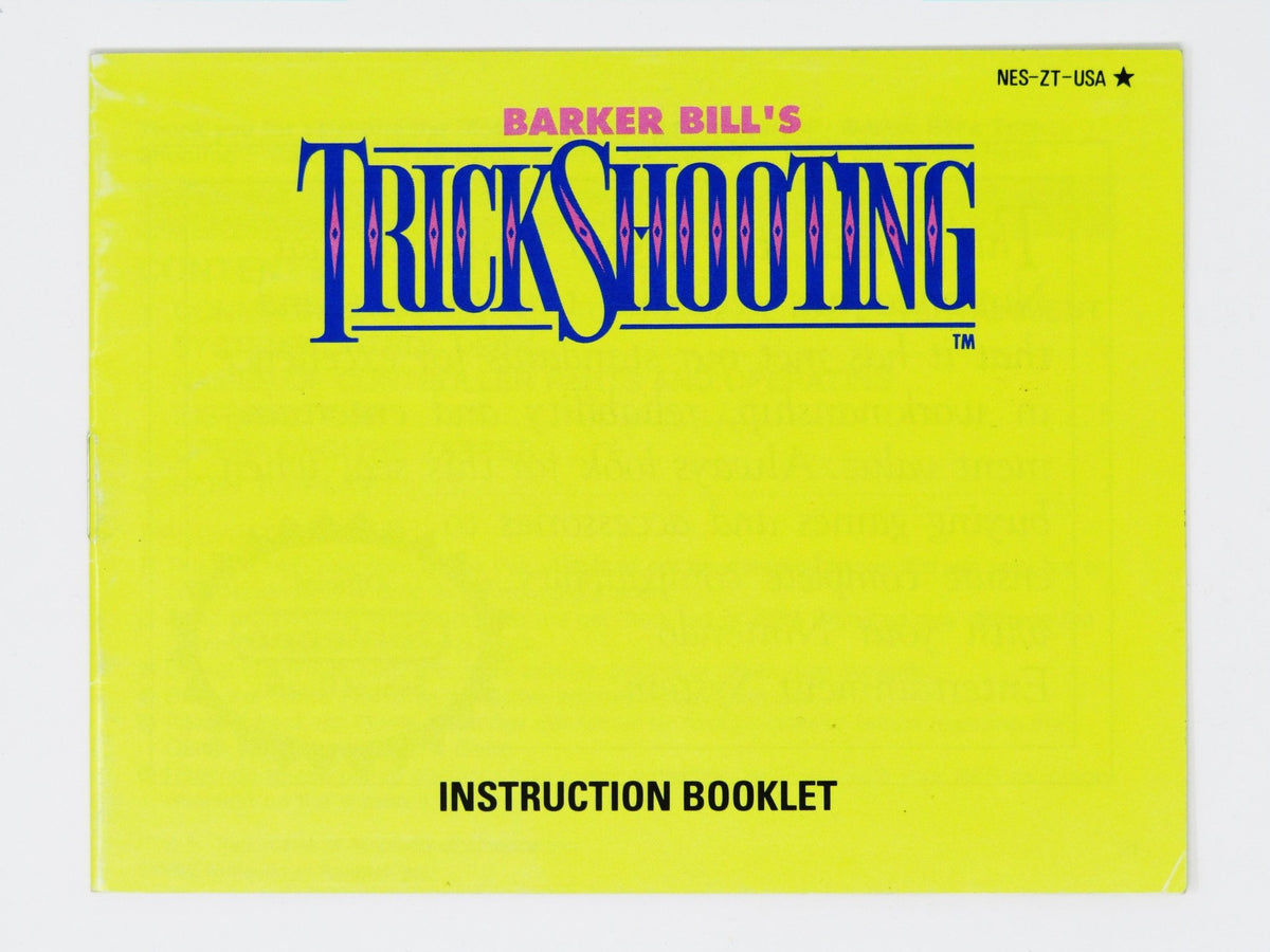 Barker Bill's Trick Shooting [Manual] (Nintendo / NES) RetroMTL