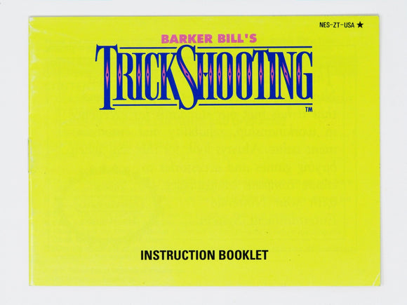 Barker Bill's Trick Shooting [Manual] (Nintendo / NES) - RetroMTL