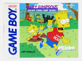 Bart Simpson's Escape From Camp Deadly [Manual] (Nintendo Game Boy)