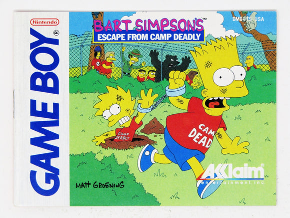 Bart Simpson's Escape From Camp Deadly [Manual] (Game Boy) - RetroMTL