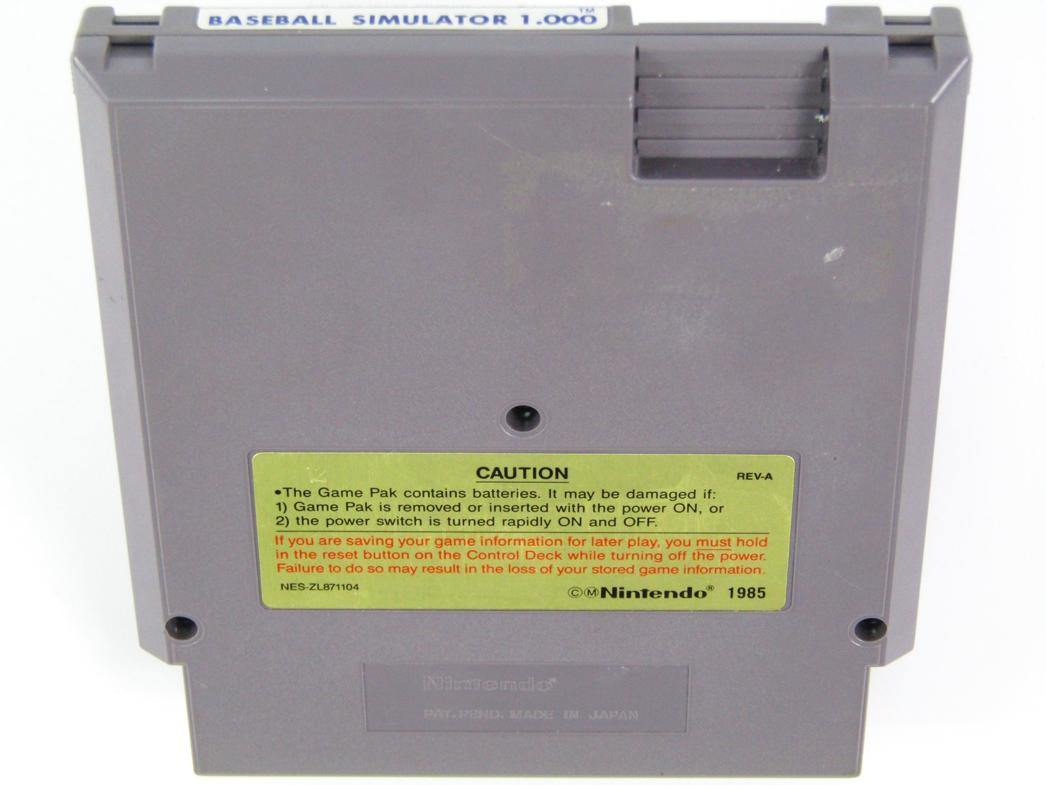 Baseball Simulator 1.000 (Nintendo / NES) - RetroMTL