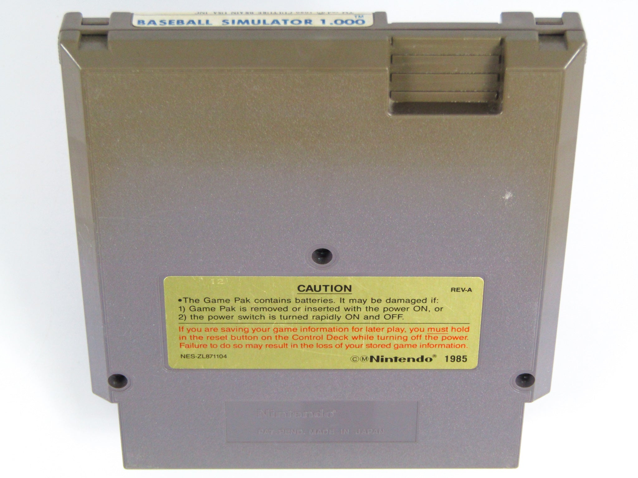 Baseball Simulator 1.000 (Nintendo / NES) - RetroMTL