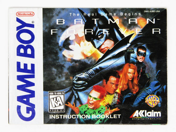 Batman Forever [Manual] (Game Boy) - RetroMTL