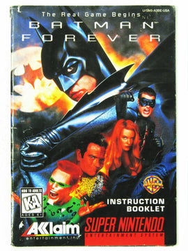 Batman Forever [Manual] (Super Nintendo / SNES)