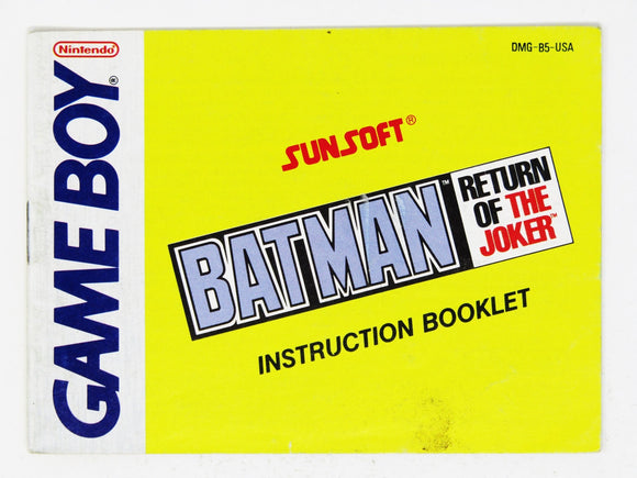 Batman Return Of The Joker [Manual] (Game Boy) - RetroMTL