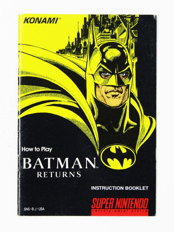 Batman Returns [Manual] (Super Nintendo / SNES) - RetroMTL