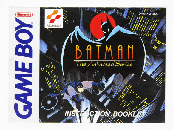 Batman The Series [Manual] (Game Boy) - RetroMTL
