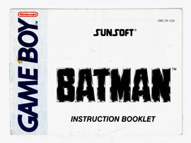 Batman The Video Game [Manual] (Nintendo Game Boy)