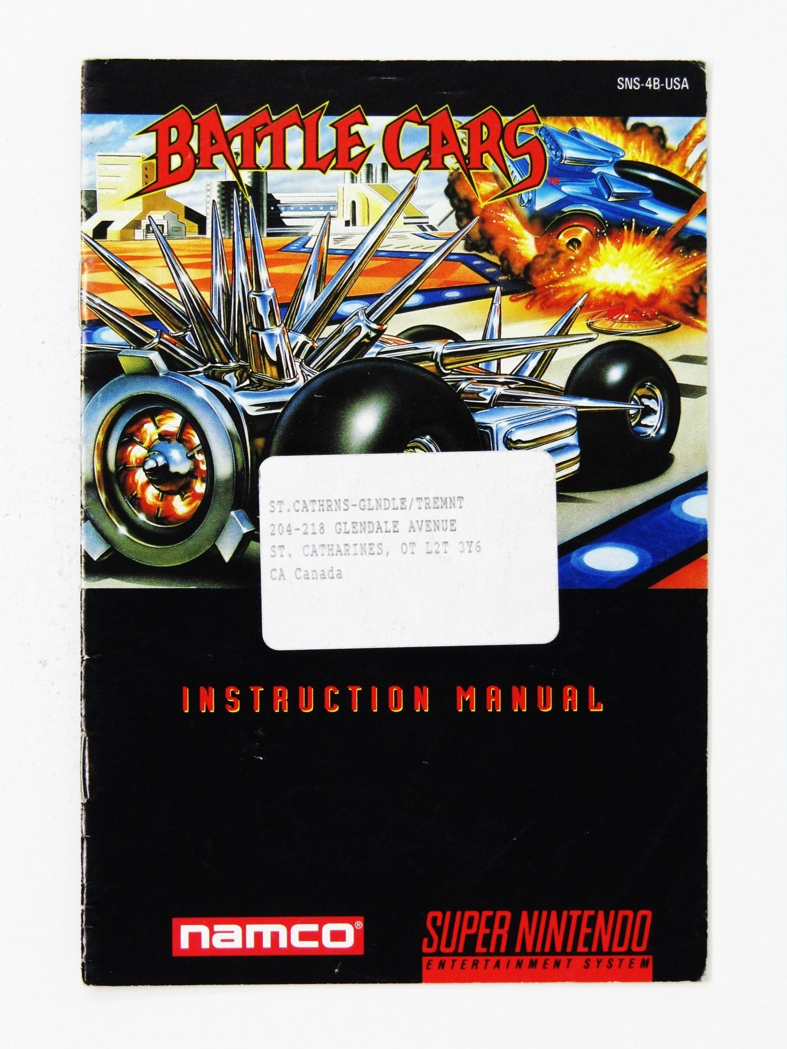 Battle Cars [Manual] (Super Nintendo / SNES) - RetroMTL